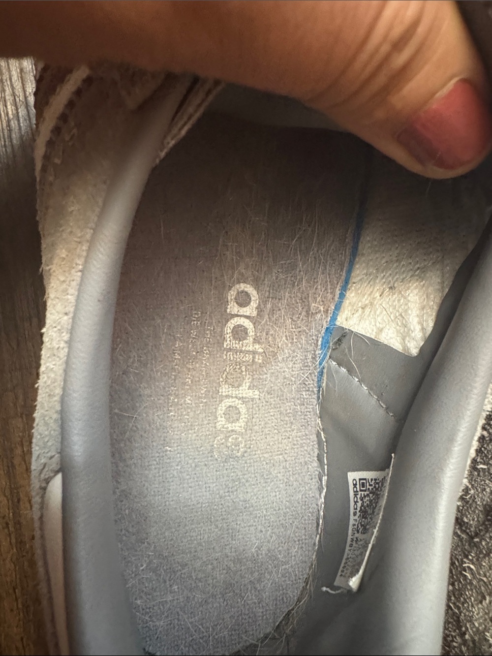 adidas Samba Suede Sneakers in Light Gray and White - Picture 10 of 15